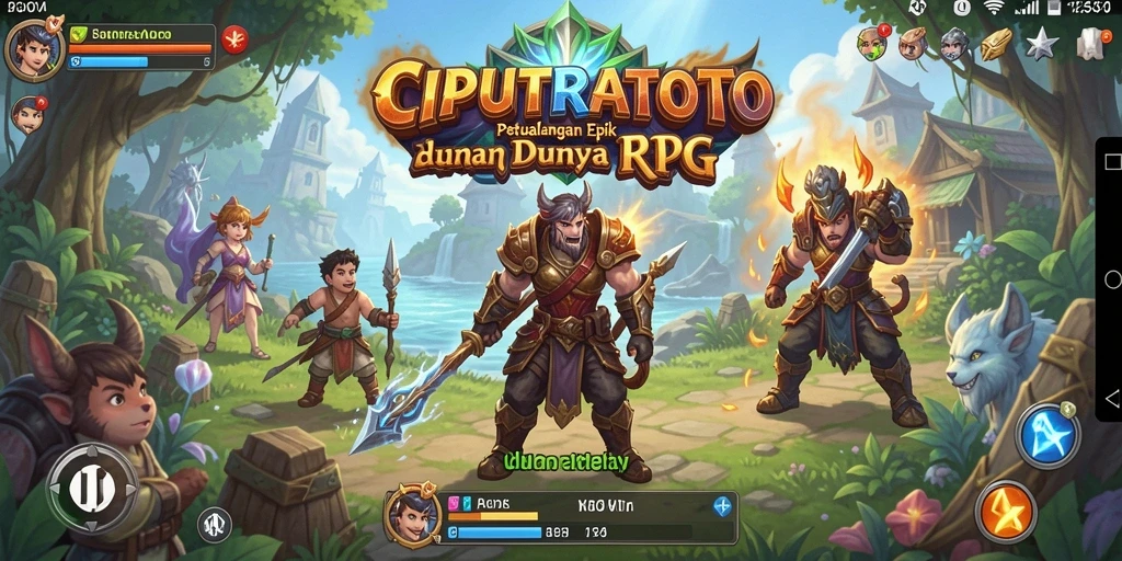 Tangkapan layar menampilkan aksi intens dalam permainan RPG.