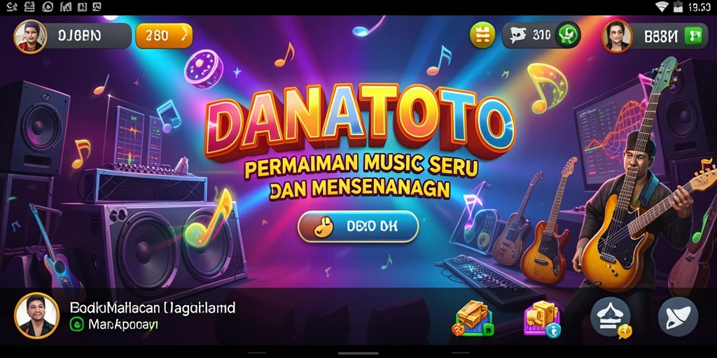 Screenshot gameplay <strong>DANATOTO</strong> menampilkan keseruan bermain musik dengan teman-teman.