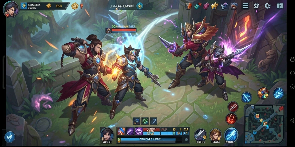 Tampilan gameplay seru dalam JAKARTAWIN, penuh strategi dan aksi.