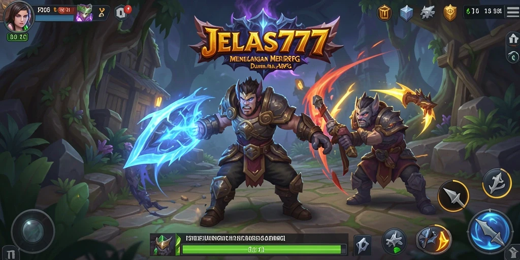 Tampilan gameplay seru dalam dunia JELAS777 yang memukau.