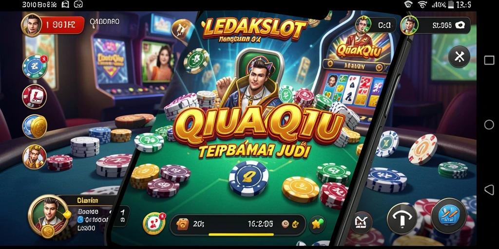 Screenshot gameplay LEDAKSLOT menampilkan momen seru QiuQiu.