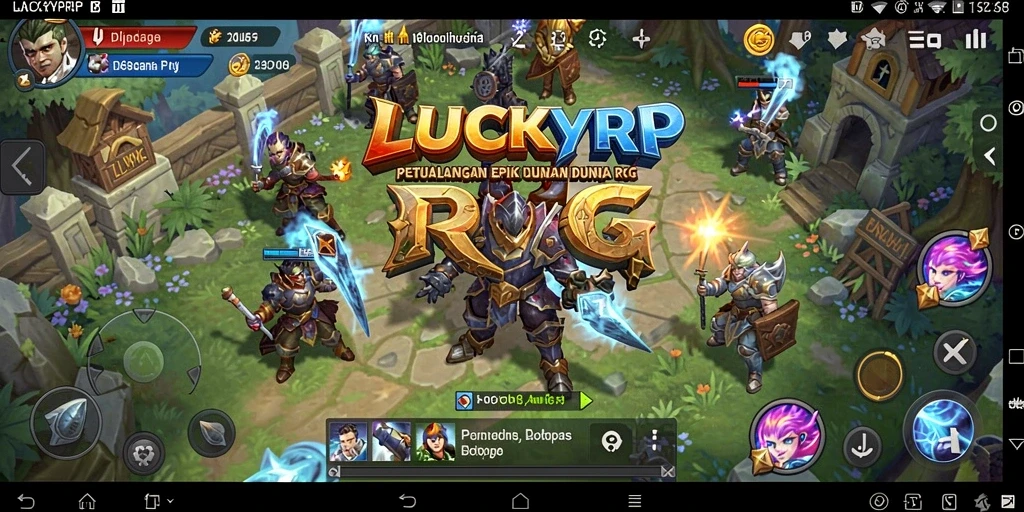 Tampilan gameplay seru dan mendebarkan di LUCKYRP