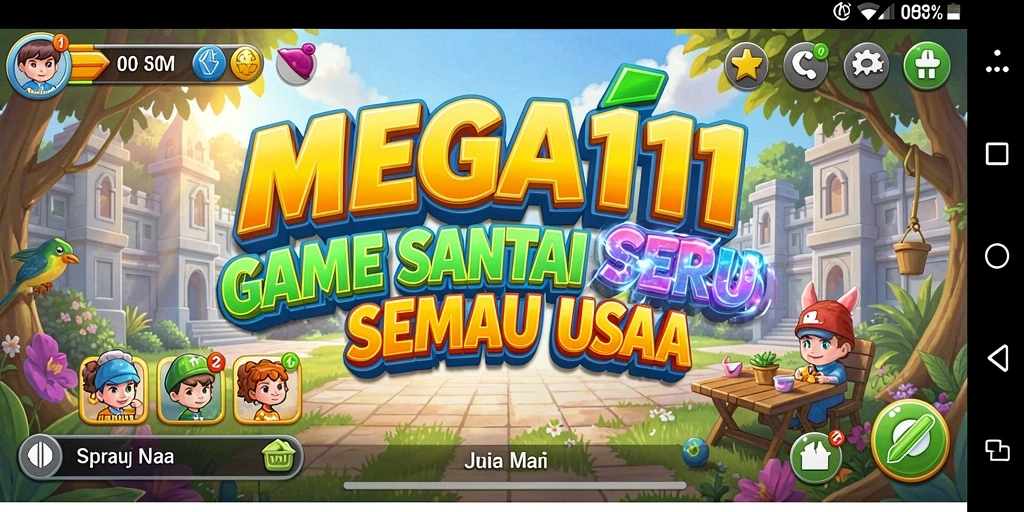 Tampilan gameplay seru dan santai dalam MEGA111.