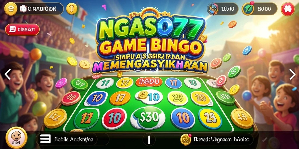 Screenshot gameplay NGASO77 menampilkan suasana bingo yang seru dan interaktif.