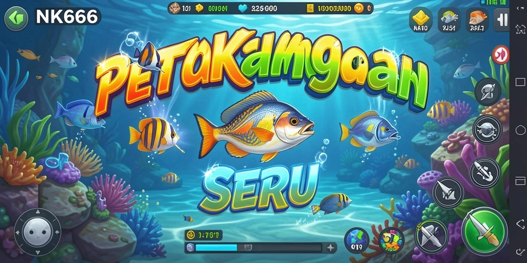 Screenshot gameplay NK666 menampilkan aksi menembak ikan yang seru.