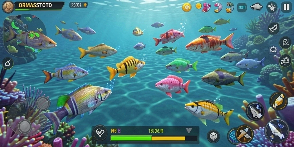 Tampilan menarik dari gameplay Tembak Ikan di ORMASSTOTO.