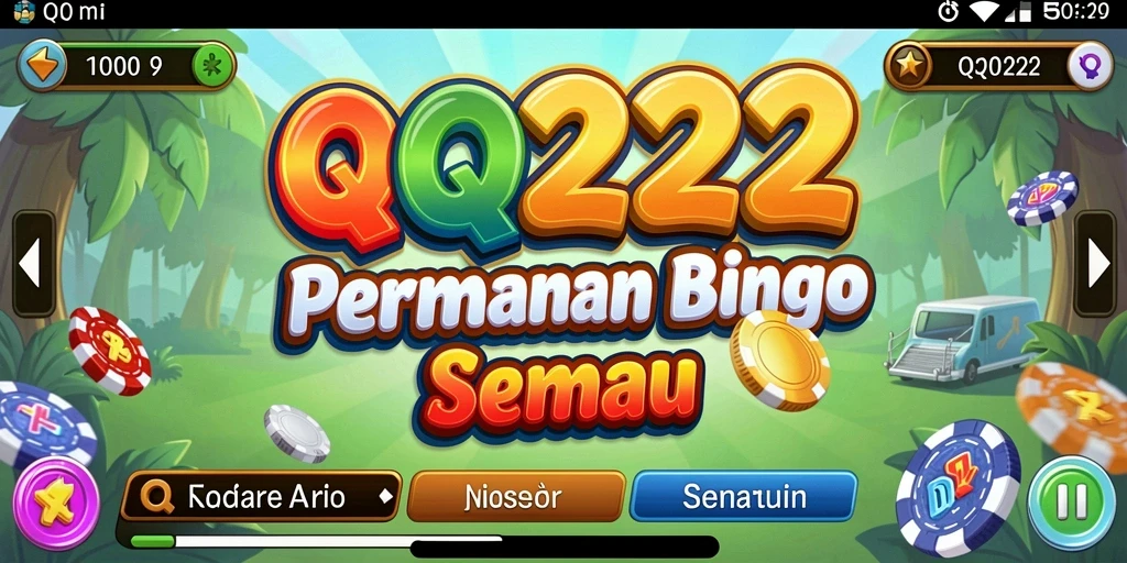 Screenshot utama QQ222 menampilkan gameplay Bingo yang seru.