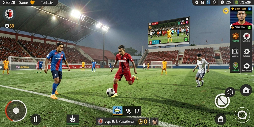 Tampilan mendebarkan dari pertandingan sepak bola di SE328.