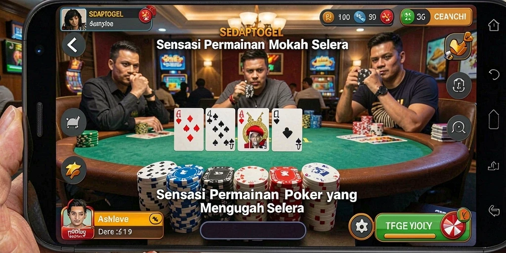 Tampilan menarik gameplay poker SEDAPTOGEL yang mengasyikkan.