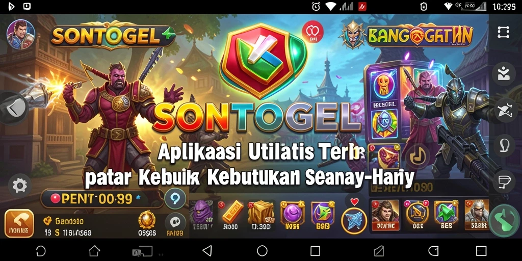Tampilan antarmuka utama SONTOGEL yang praktis dan informatif.