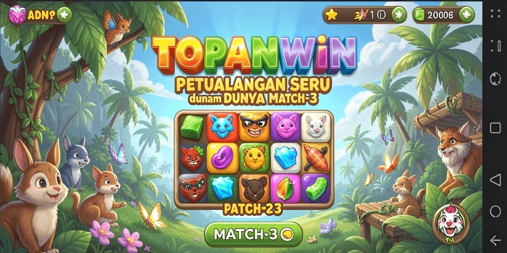Tampilan gameplay seru dan penuh warna di TOPANWIN.