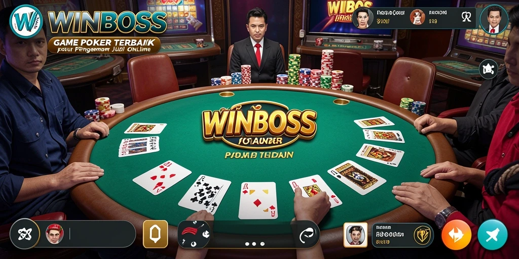 Tampilan gameplay Poker yang seru di WINBOSS.