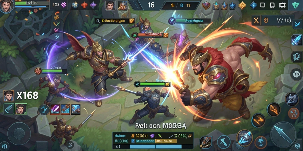 Tampilan gameplay seru dan strategis di X168.